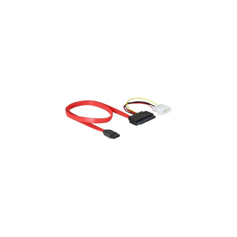 Delock SATA All-in-One cable - Kabel SATA - Serial ATA 150/300 - 4 pinové interní napájení, SATA do SATA combo (F) - 50 cm 84230