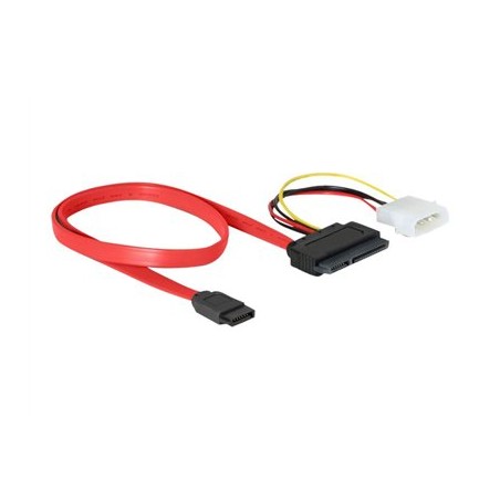 Delock SATA All-in-One cable - Kabel SATA - Serial ATA 150/300 - 4 pinové interní napájení, SATA do SATA combo (F) - 50 cm 84230