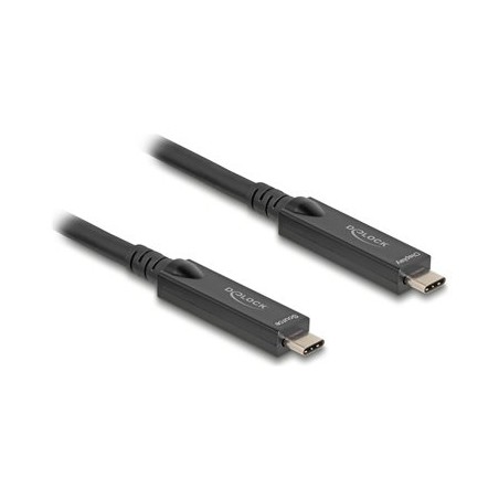 Delock - USB kabel - 24 pin USB-C (M) do 24 pin USB-C (M) - USB 2.0 - 20 V - 3 A - 3 m - Active Optical Cable (AOC), USB Power