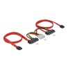 Delock SATA All-in-One cable - Kabel SATA - Serial ATA 150/300 - 4 pinové interní napájení, SATA do SATA combo (F) - 50 cm 84239