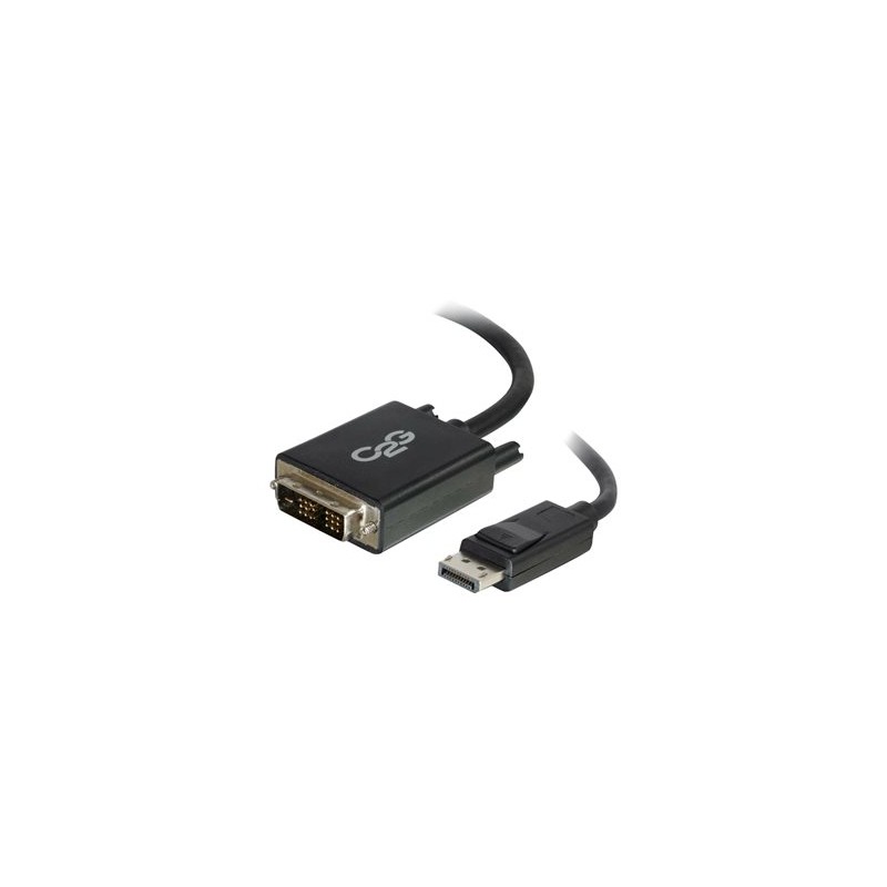 C2G 1m DisplayPort to Single Link DVI-D Adapter Cable M/M - DP to DVI - Black - Kabel DisplayPort - jeden spoj - DisplayPort