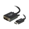 C2G 1m DisplayPort to Single Link DVI-D Adapter Cable M/M - DP to DVI - Black - Kabel DisplayPort - jeden spoj - DisplayPort