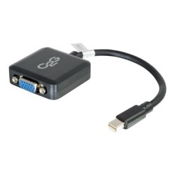C2G 20cm Mini DisplayPort to VGA Adapter - Thunderbolt to VGA Converter M/F - Black - Adaptér VGA) - Mini DisplayPort (M) do