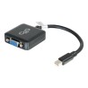 C2G 20cm Mini DisplayPort to VGA Adapter - Thunderbolt to VGA Converter M/F - Black - Adaptér VGA) - Mini DisplayPort (M) do