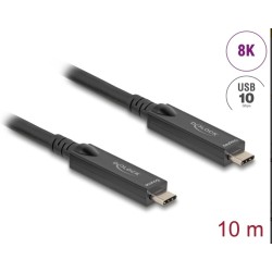 Delock - USB kabel - 24 pin USB-C (M) do 24 pin USB-C (M) - USB 2.0 - 20 V - 3 A - 10 m - Active Optical Cable (AOC), USB Power