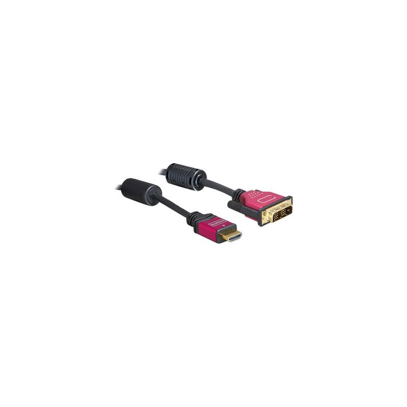 Delock - Kabel adaptéru - jeden spoj - HDMI s piny (male) do DVI-D s piny (male)