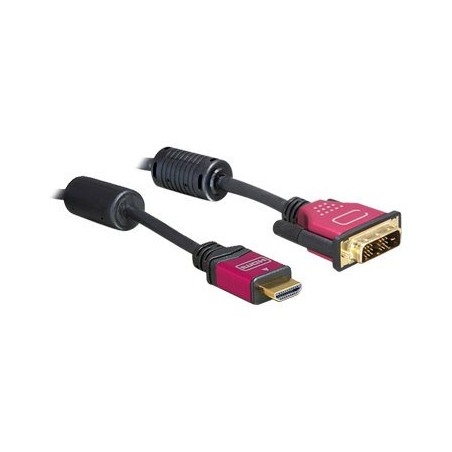 Delock - Kabel adaptéru - jeden spoj - HDMI s piny (male) do DVI-D s piny (male)