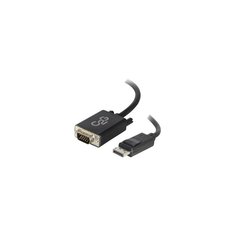 C2G 1m DisplayPort to VGA Adapter Cable - DP to VGA - Black - Kabel DisplayPort - DisplayPort (M) do HD-15 (VGA) (M) - 1 m