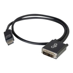 C2G 2m DisplayPort to Single Link DVI-D Adapter Cable M/M - DP to DVI - Black - Kabel DisplayPort - DisplayPort (M) do DVI-D