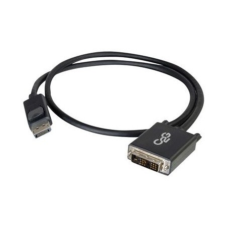 C2G 2m DisplayPort to Single Link DVI-D Adapter Cable M/M - DP to DVI - Black - Kabel DisplayPort - DisplayPort (M) do DVI-D