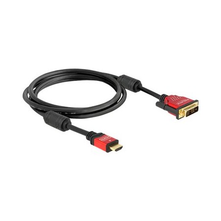 Delock - Kabel adaptéru - jeden spoj - HDMI s piny (male) do DVI-D s piny (male) - 1.8 m