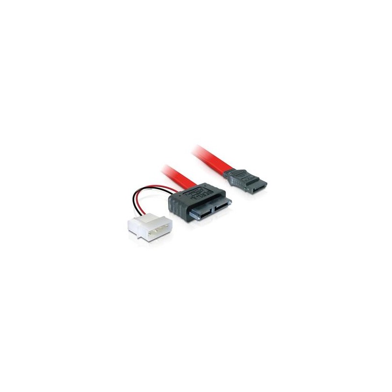 Delock SATA Slimline ALL-in-One cable - Kabel SATA - Slimline SATA, 4 pinové interní napájení (5V) do SATA (F) - 30 cm