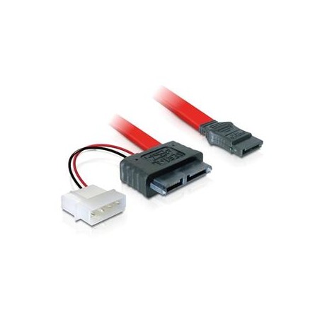 Delock SATA Slimline ALL-in-One cable - Kabel SATA - Slimline SATA, 4 pinové interní napájení (5V) do SATA (F) - 30 cm