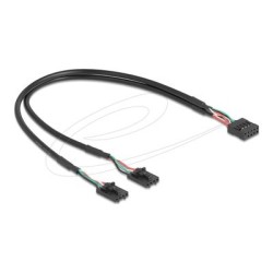 Delock - USB interní kabel - 4kolíkový header USB 2.0 (F) do USB záhlaví 10 pinu (M) - 30 cm - cerná