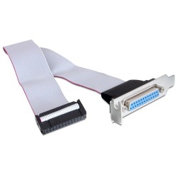 Delock Low Profile Slot Bracket 1 x Parallel - Paralelní panel - DB-25 (F) do IDC 25 pinů (F) - 22 cm