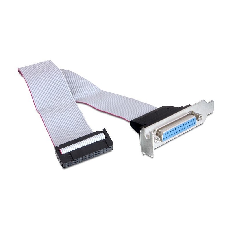 Delock Low Profile Slot Bracket 1 x Parallel - Paralelní panel - DB-25 (F) do IDC 25 pinů (F) - 22 cm