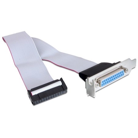 Delock Low Profile Slot Bracket 1 x Parallel - Paralelní panel - DB-25 (F) do IDC 25 pinů (F) - 22 cm