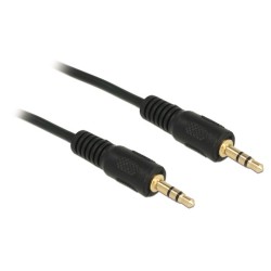 Delock - Audio kabel - mini-phone stereo 3.5 mm s piny (male) do mini-phone stereo 3.5 mm s piny (male) - 5 m - černá 84438