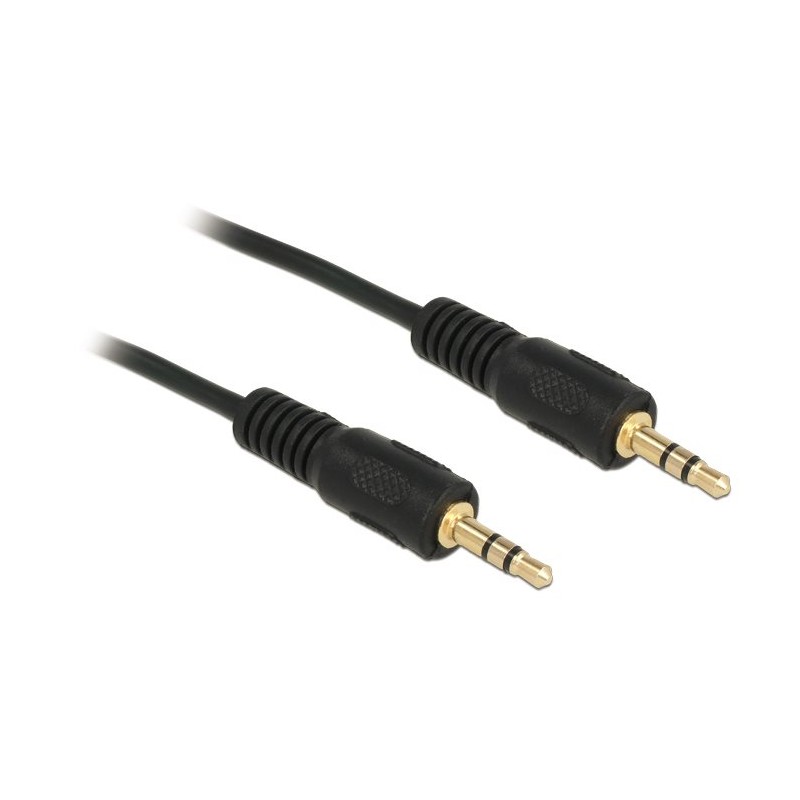 Delock - Audio kabel - mini-phone stereo 3.5 mm s piny (male) do mini-phone stereo 3.5 mm s piny (male) - 5 m - černá 84438