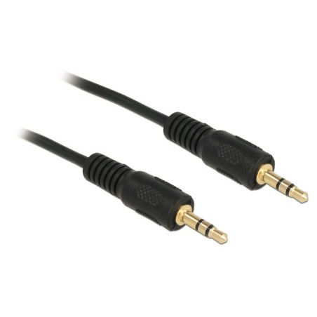 Delock - Audio kabel - mini-phone stereo 3.5 mm s piny (male) do mini-phone stereo 3.5 mm s piny (male) - 5 m - černá 84438