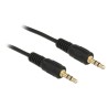 Delock - Audio kabel - mini-phone stereo 3.5 mm s piny (male) do mini-phone stereo 3.5 mm s piny (male) - 5 m - černá 84438