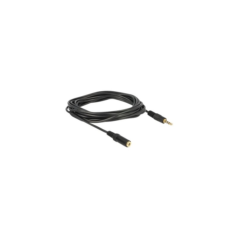 Delock - Prodlužovací kabel náhlavní soupravy - 4 pólový mini jack s piny (male) do 4 pólový mini jack se zdířkami (female) - 3