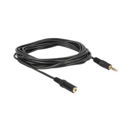 Delock - Prodlužovací kabel náhlavní soupravy - 4 pólový mini jack s piny (male) do 4 pólový mini jack se zdířkami (female) - 3