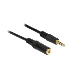Delock - Prodlužovací kabel náhlavní soupravy - 4 pólový mini jack s piny (male) do 4 pólový mini jack se zdířkami (female) - 2