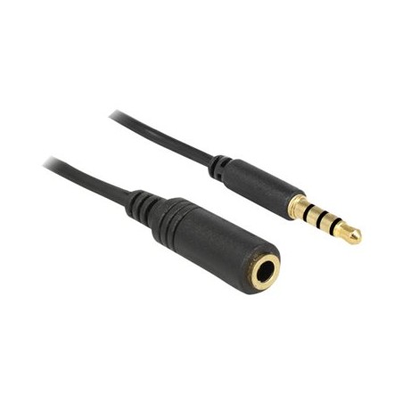 Delock - Prodlužovací kabel náhlavní soupravy - 4 pólový mini jack s piny (male) do 4 pólový mini jack se zdířkami (female) - 1