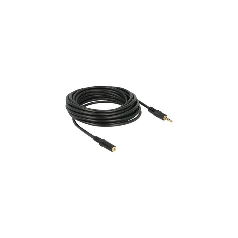 Delock - Prodlužovací kabel náhlavní soupravy - 4 pólový mini jack s piny (male) do 4 pólový mini jack se zdířkami (female) - 5