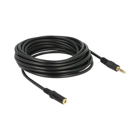 Delock - Prodlužovací kabel náhlavní soupravy - 4 pólový mini jack s piny (male) do 4 pólový mini jack se zdířkami (female) - 5