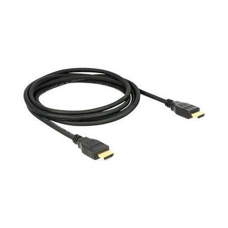 Delock - Kabel HDMI s ethernetem - HDMI s piny (male) do HDMI s piny (male) - 1 m - trojnásobně stíněná kroucená dvoulinka