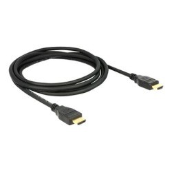 Delock - Kabel HDMI s ethernetem - HDMI s piny (male) do HDMI s piny (male) - 2 m - trojnásobně stíněná kroucená dvoulinka