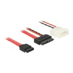 Delock - Kabel SATA - Slimline SATA (F) do 4 pinové interní napájení, SATA - 50 cm
