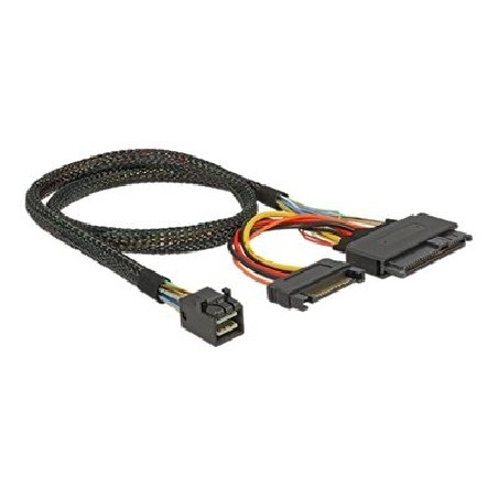 Delock - Interní kabel SAS - SFF-8643 (M) do SATA napájení, U.2 (SFF-8639) - 50 cm - černá - pro P/N: 62696, 62703, 62704