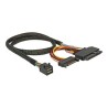 Delock - Interní kabel SAS - SFF-8643 (M) do SATA napájení, U.2 (SFF-8639) - 50 cm - černá - pro P/N: 62696, 62703, 62704