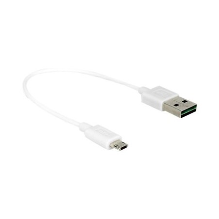 Delock - Kabel USB - Micro USB typ B (M) do USB (M) - USB 2.0 - 20 cm - reverzibilní konektor A, reverzibilní mikro konektor B
