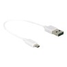 Delock - Kabel USB - Micro USB typ B (M) do USB (M) - USB 2.0 - 20 cm - reverzibilní konektor A, reverzibilní mikro konektor B