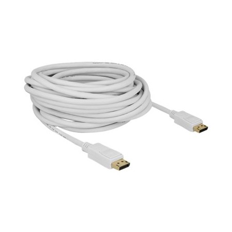 Delock - Kabel obrazovky - DisplayPort (M) do DisplayPort (M) - DisplayPort 1.2 - 10 m - podporuje 4K - bílá