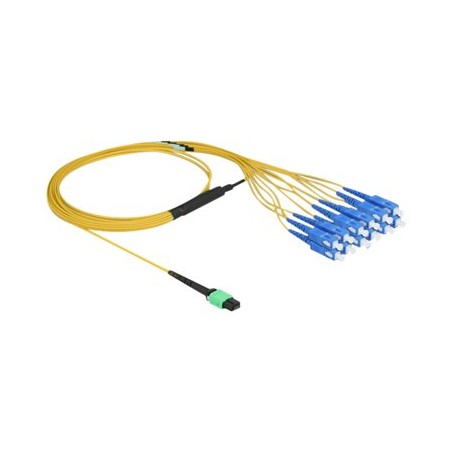 Delock - Výstupní kabel ventilátoru - jednoduchý režim MPO/UPC (F) do jednoduchý režim SC/UPC (M) - 2 m - 3 mm - optické vlákno