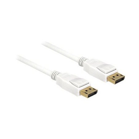 Delock - Kabel DisplayPort - DisplayPort (M) do DisplayPort (M) - 3 m - podporuje 4K - bílá