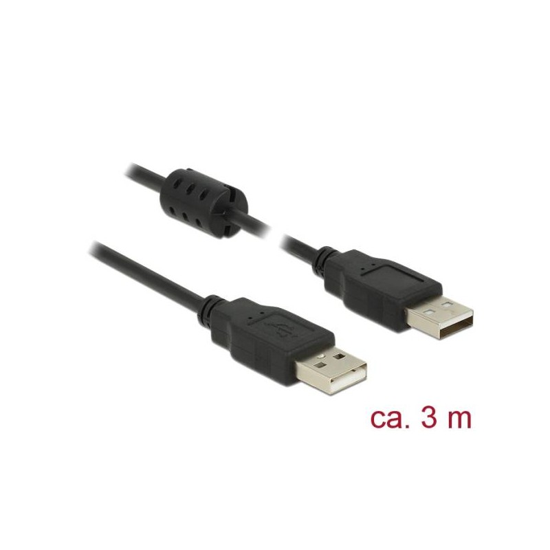 Delock - Kabel USB - USB (M) do USB (M) - USB 2.0 - 3 m - černá