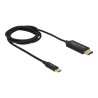 Delock - Kabel adaptéru - 24 pin USB-C s piny (male) do HDMI s piny (male) - 1 m - černá - podporuje 4K