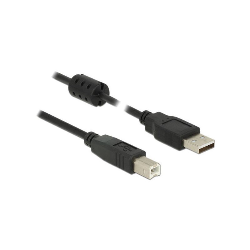 Delock - Kabel USB - USB (M) do USB typ B (M) - USB 2.0 - 5 m - černá