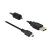 Delock - Kabel USB - USB (M) do mini-USB typ B (M) - USB 2.0 - 1 m - černá