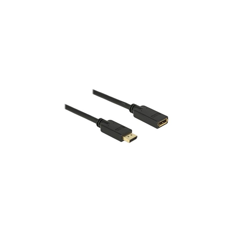 Delock - Prodlužovací kabel DisplayPort - DisplayPort (M) do DisplayPort (F) - DisplayPort 1.2 - 15 m - podporuje 4K - cerná