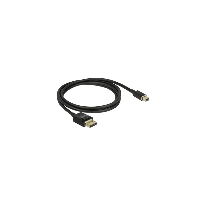Delock - Kabel DisplayPort - DisplayPort s piny (male) do Mini DisplayPort s piny (male) - 1 m - černá - podpora 8K