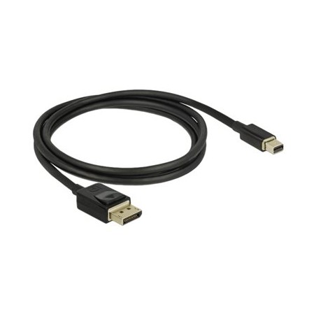 Delock - Kabel DisplayPort - DisplayPort s piny (male) do Mini DisplayPort s piny (male) - 1 m - černá - podpora 8K