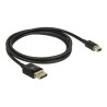 Delock - Kabel DisplayPort - DisplayPort s piny (male) do Mini DisplayPort s piny (male) - 1 m - černá - podpora 8K
