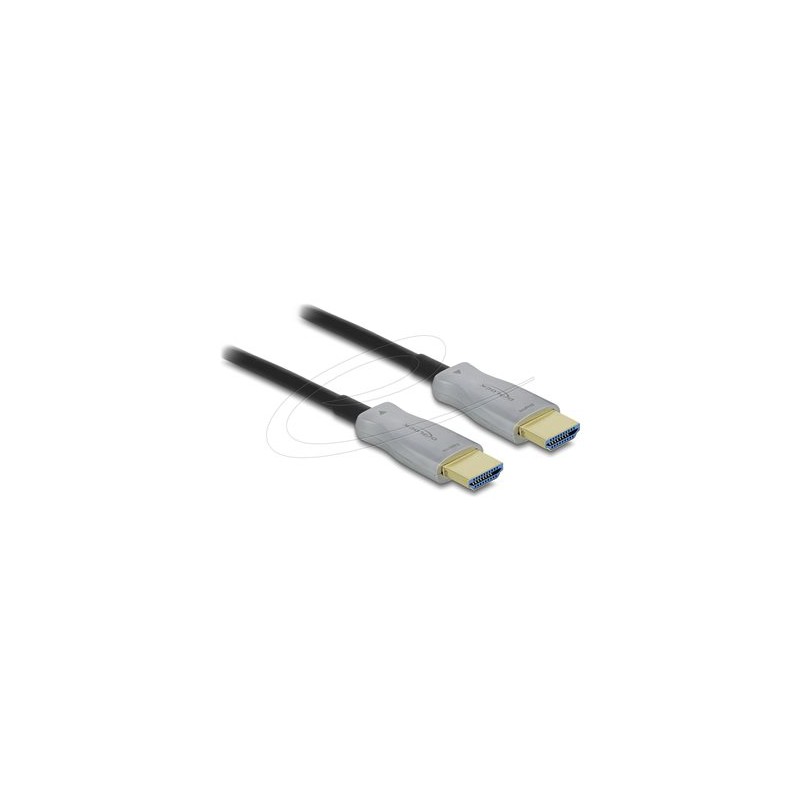 Delock - High Speed - HDMI kabel - HDMI s piny (male) do HDMI s piny (male) - 5 m - hybridní med/optické vlákno - cerná